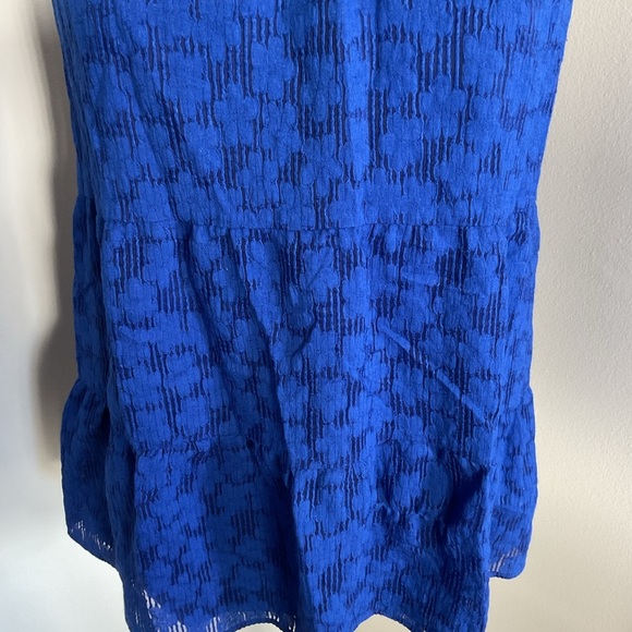 Anthropologie Electric Blue Swing Halter Top Textured Sleeveless Size S - Picture 4 of 5